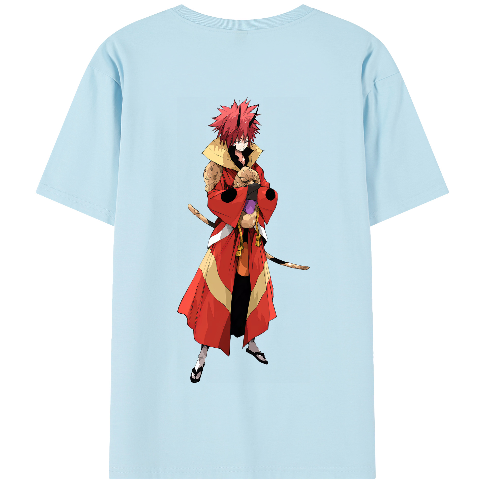 （画像用） 転スラ Regarding Reincarnated to Slime 綿100％半袖Tシャツ（背面プリント）